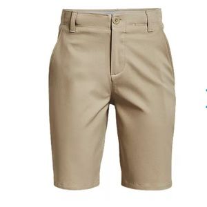 Boys Under Armour Golf Shorts Size  14 youth boys Barley beige